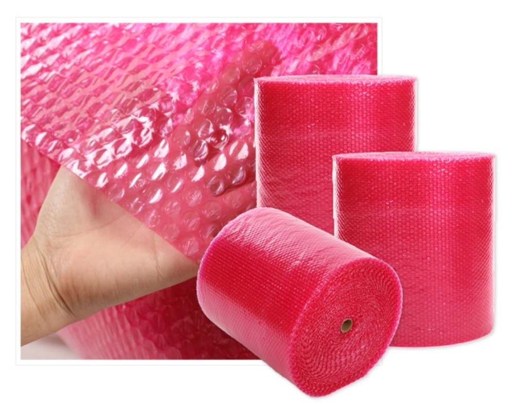 정전기 방지 에어캡 포장용 핑크에어캡 뽁뽁이 무정전에어캡